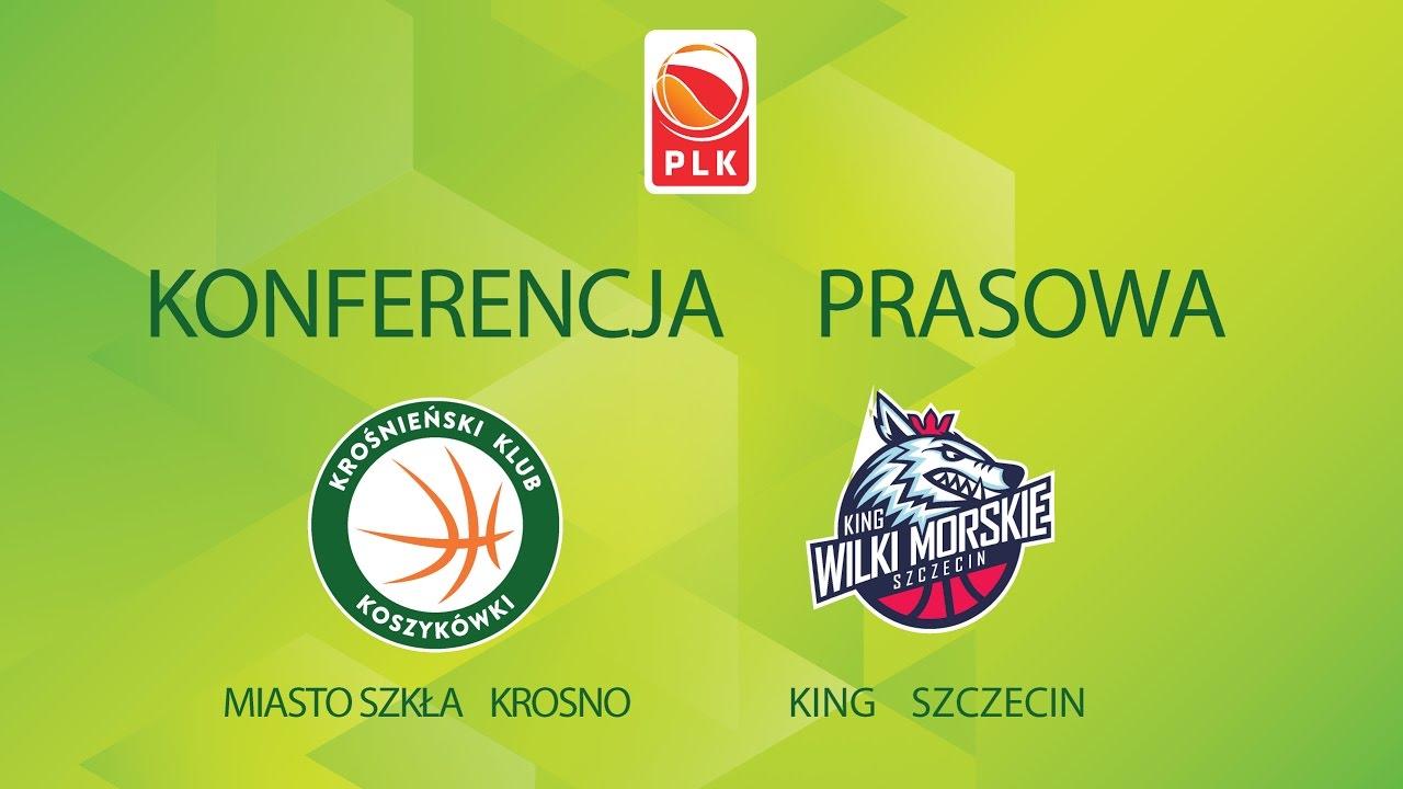 Konferencja prasowa po meczu Miasta Szkła Krosno - King Szczecin.