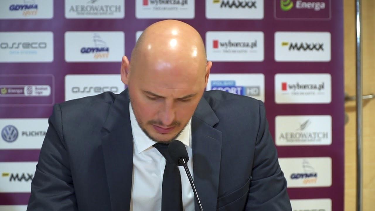 Asseco Arka Gdynia vs. MKS Dąbrowa Górnicza - konferencja prasowa - 03.11.2018