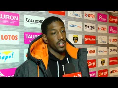 Trefl Sopot - MKS Dąbrowa Górnicza (Szymański, Kemp) 17.01.2015 pomorska.TV